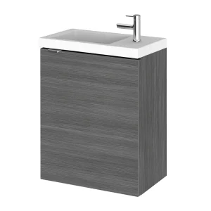 Hudson Reed Fusion 400mm Grey Avola Wall Hung Compact Unit & Basin