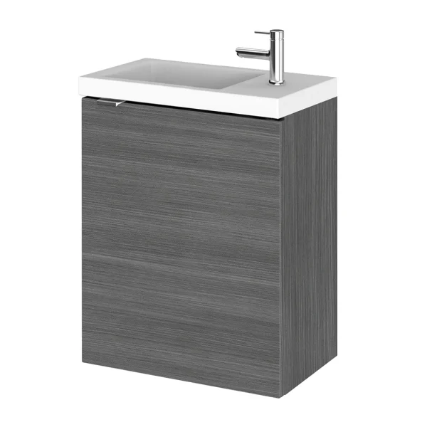Hudson Reed Fusion 400mm Grey Avola Wall Hung Compact Unit & Basin
