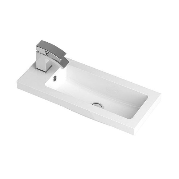 Hudson Reed Fusion Gloss Grey 605x260mm Compact Vanity Unit & Basin - Image 3