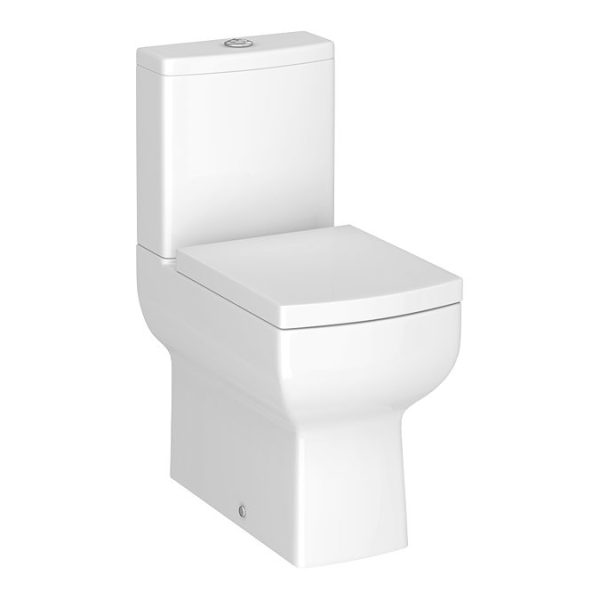 Cubo Modern Square BTW Close Coupled Toilet + Soft Close Seat - Image 3