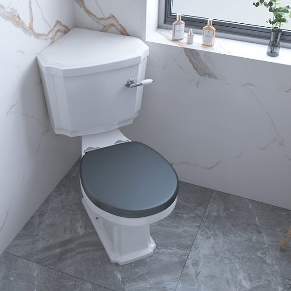 Chatsworth Traditional Corner Toilet + Soft Close Seat - Image 3