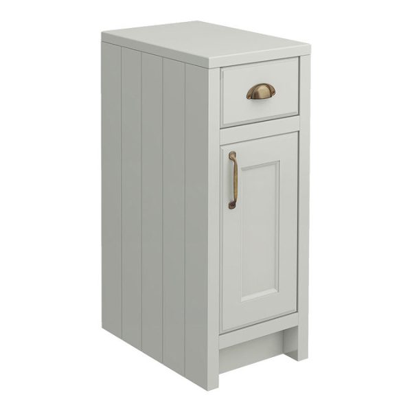 Chatsworth Traditional Grey Double Basin Vanity + Cupboard Combination Unit - Image 2