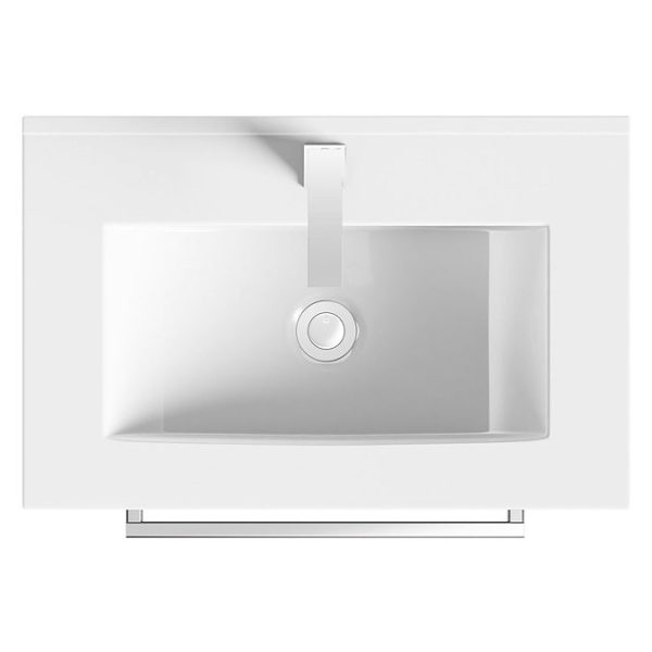 Orchard Derwent 600mm Stone Grey Floor Standing Vanity Drawer Unit with Ceramic Basin - Image 2