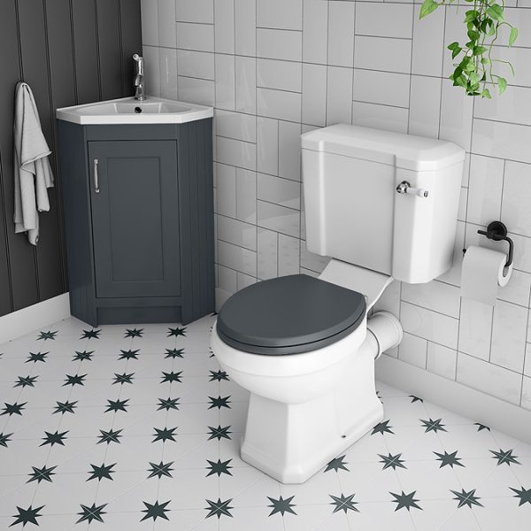 Chatsworth Traditional Graphite Corner Vanity Unit - Image 5