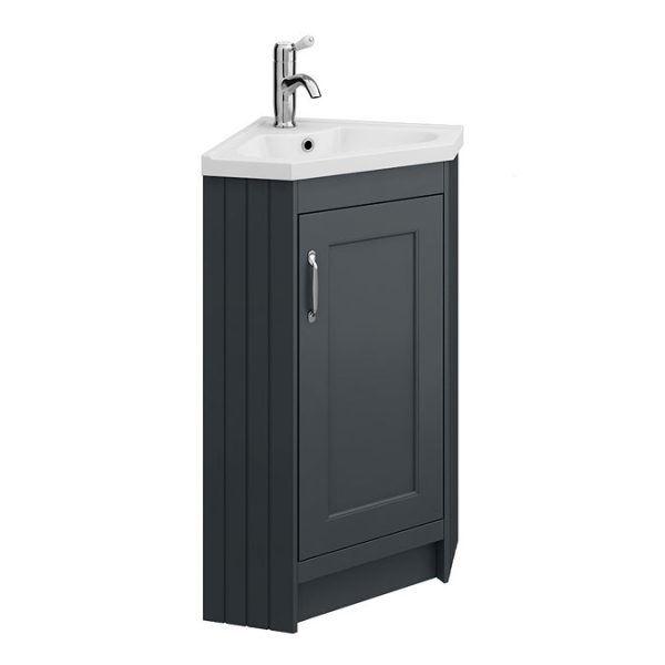 Chatsworth Traditional Graphite Corner Vanity Unit - Image 2