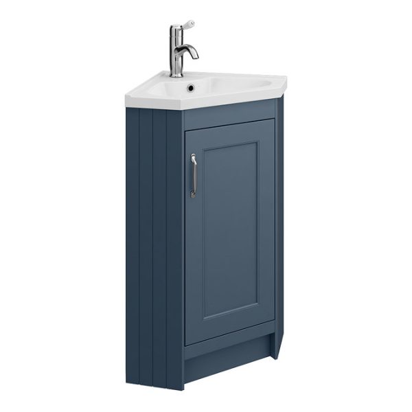 Chatsworth Traditional Blue Corner Vanity Unit - Image 2