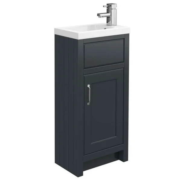 Chatsworth Traditional Graphite Small Vanity   400mm Wide