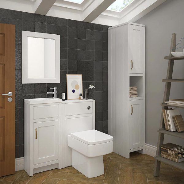 Chatsworth Traditional White Small Vanity   400mm Wide - Image 3