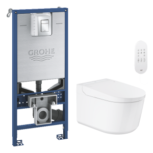 Grohe Rapid SLX 1.13m Frame & Sensia Wall Hung Shower Toilet