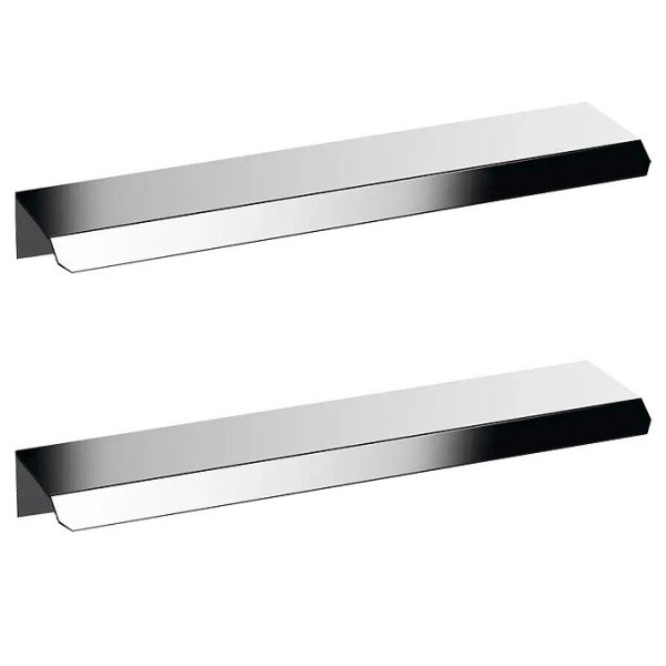 Venice Fluted 600mm Anthracite Vanity Unit   Floor Standing 2 Door Unit with Chrome Handles - Image 4