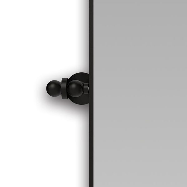 Chatsworth 700 x 500 Rectangular Tiltable Mirror   Matt Black - Image 3