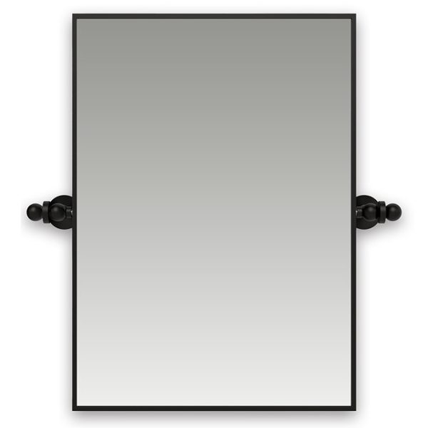 Chatsworth 700 x 500 Rectangular Tiltable Mirror   Matt Black - Image 4