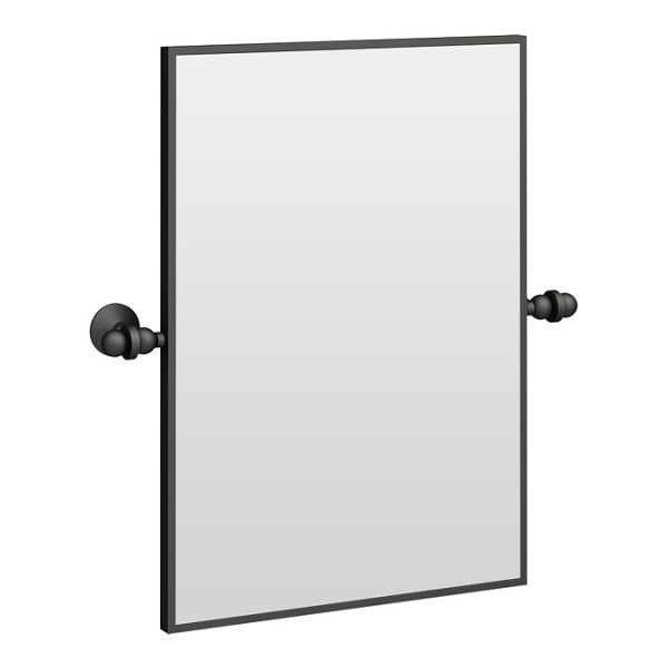 Chatsworth 700 x 500 Rectangular Tiltable Mirror   Matt Black - Image 6