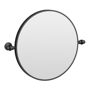 Chatsworth 600 Round Tiltable Mirror   Matt Black