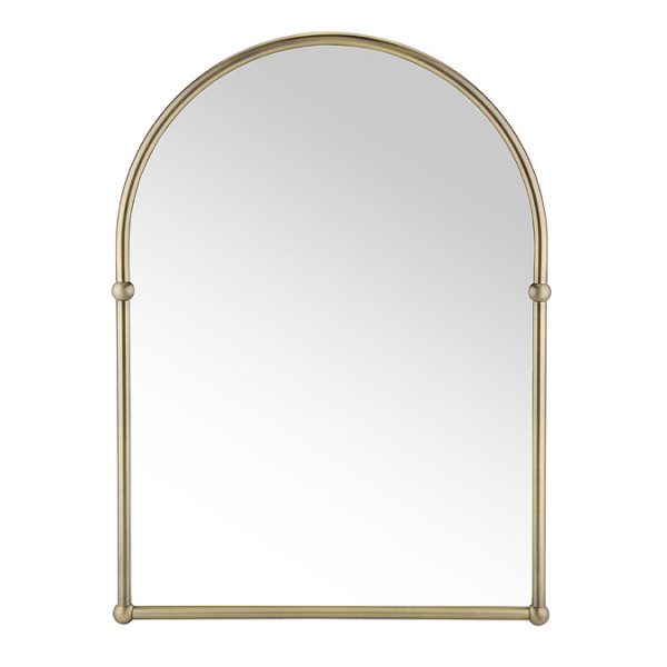 Chatsworth Traditional 673 x 490mm Arched Mirror   Antique Brass - Image 3
