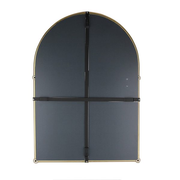Chatsworth Traditional 673 x 490mm Arched Mirror   Brushed Brass - Image 7