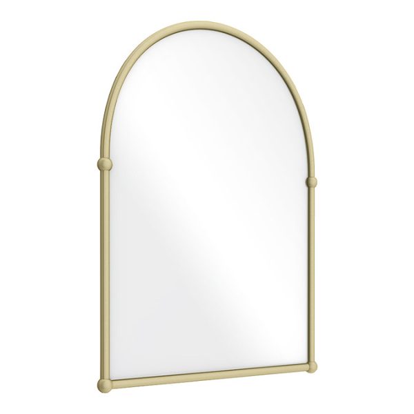 Chatsworth Traditional 673 x 490mm Arched Mirror   Brushed Brass - Image 6