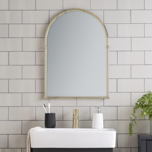 Chatsworth Traditional 673 x 490mm Arched Mirror   Brushed Brass