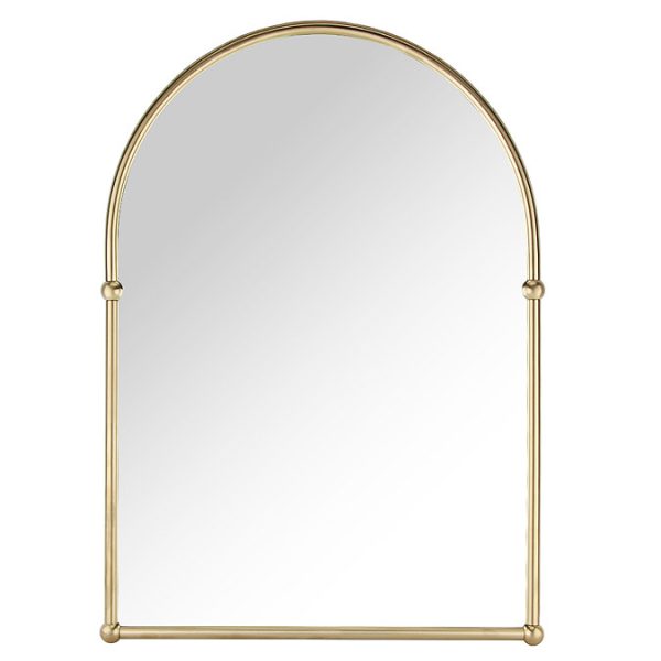 Chatsworth Traditional 673 x 490mm Arched Mirror   Brushed Brass - Image 5