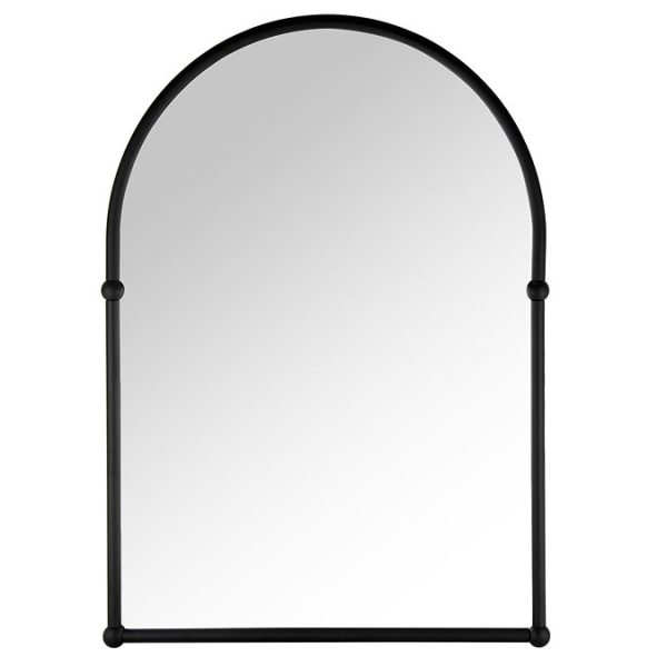 Chatsworth Traditional 673 x 490mm Arched Mirror   Matt Black - Image 5