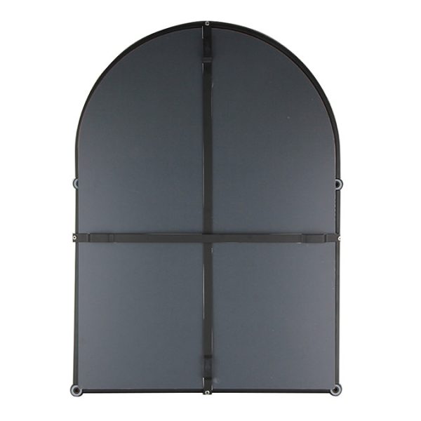 Chatsworth Traditional 673 x 490mm Arched Mirror   Matt Black - Image 6