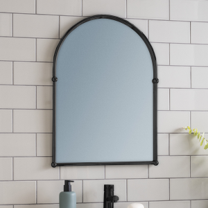 Chatsworth Traditional 673 x 490mm Arched Mirror   Matt Black