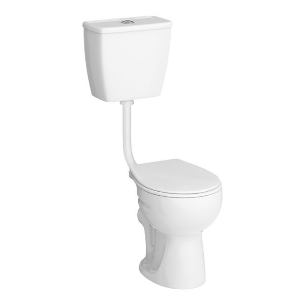 Cove Low Level Toilet incl. Push Button Cistern + Seat - Image 2