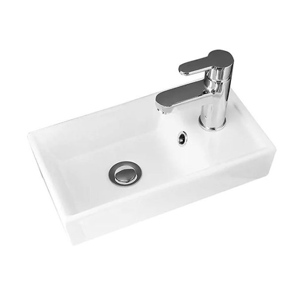 Roxbury Deco Fluted 400mm Grey Floor Standing Cloakroom Vanity Unit - Image 2