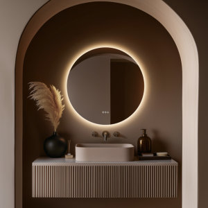 Roxbury Round 800mm Backlit LED Mirror with Demister Pad
