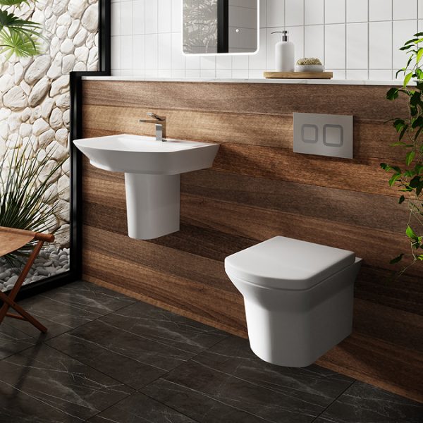 Hudson Reed Maya Wall Hung Pan with Soft Close Seat - Image 3