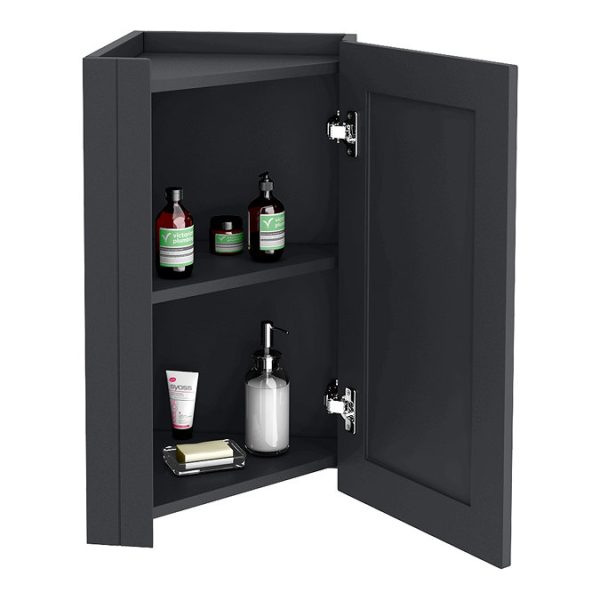 Chatsworth Corner Mirror Cabinet Graphite - Image 3