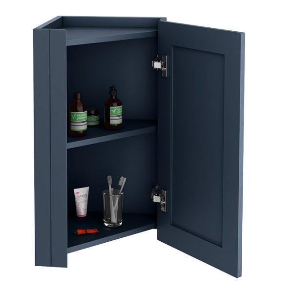 Chatsworth Corner Mirror Cabinet Blue - Image 3