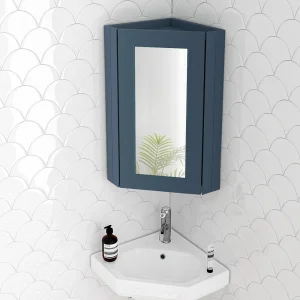 Chatsworth Corner Mirror Cabinet Blue