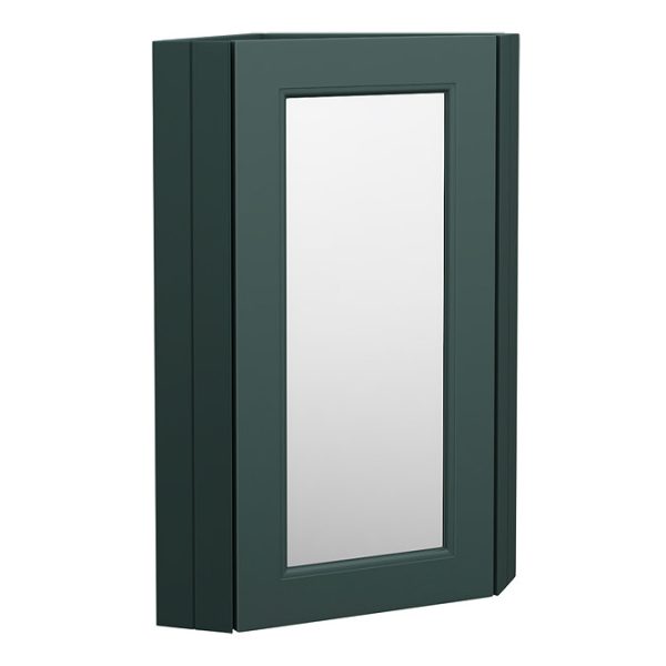 Chatsworth Corner Mirror Cabinet Green - Image 2