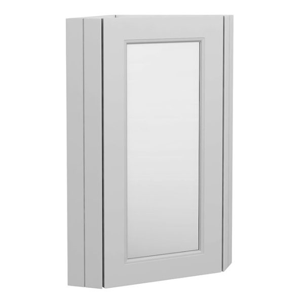 Chatsworth Corner Mirror Cabinet Grey - Image 2