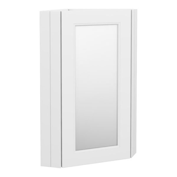 Chatsworth Corner Mirror Cabinet White - Image 2