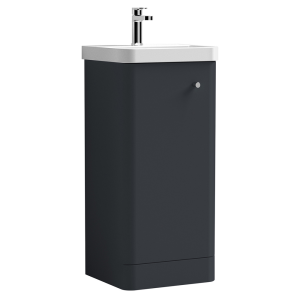 Cruze 400mm Curved Soft Black Vanity Unit