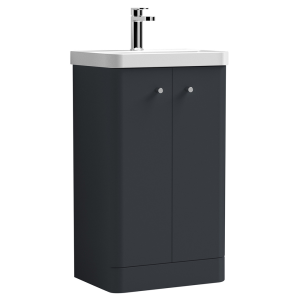 Cruze 500mm Curved Soft Black Vanity Unit