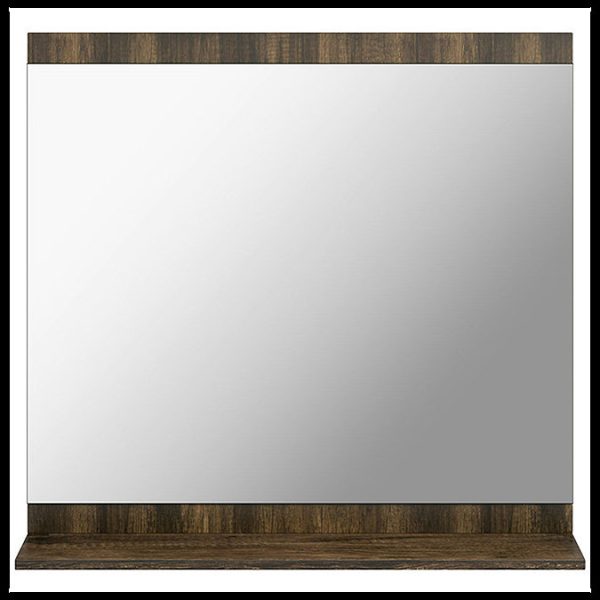 The Bath Co. Dalston 750 x 800mm Rustic Wood Bathroom Mirror with Shelf - Image 5