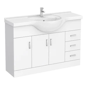Cove White 1200mm Large Vanity Unit