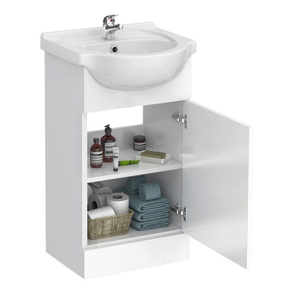 Cove White 450mm Small Vanity Unit - Image 3