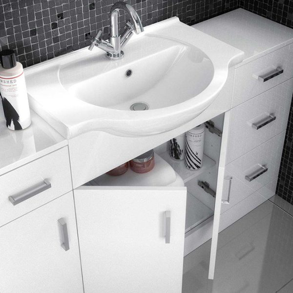 Cove White 550mm Vanity Unit - Image 3