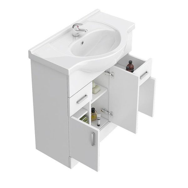 Cove White 750mm Vanity Unit - Image 5