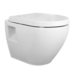 Hudson Reed Round Wall Hung Pan + Top Fix Soft Close Seat