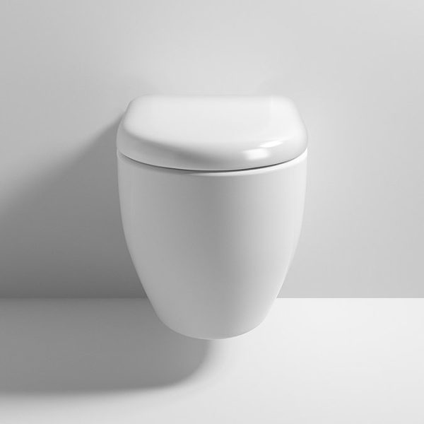 Hudson Reed Round Wall Hung Pan + Top Fix Soft Close Seat - Image 2