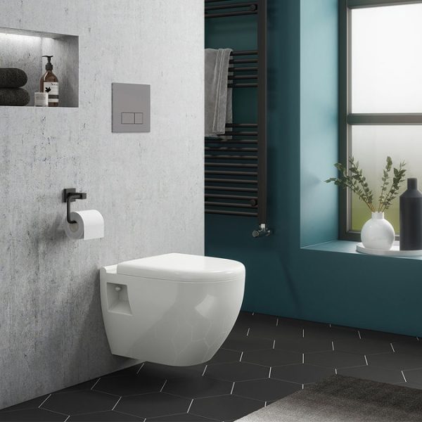 Hudson Reed Round Wall Hung Pan + Top Fix Soft Close Seat - Image 3