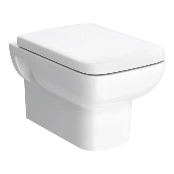 Hudson Reed Arlo Square Wall Hung Pan with Top Fix Soft Close Seat