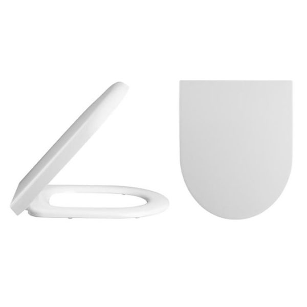 Hudson Reed Luna Round Back To Wall Pan with Top Fixing Soft Close Seat - Image 2