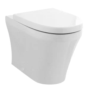 Hudson Reed Luna Round Back To Wall Pan with Top Fixing Soft Close Seat
