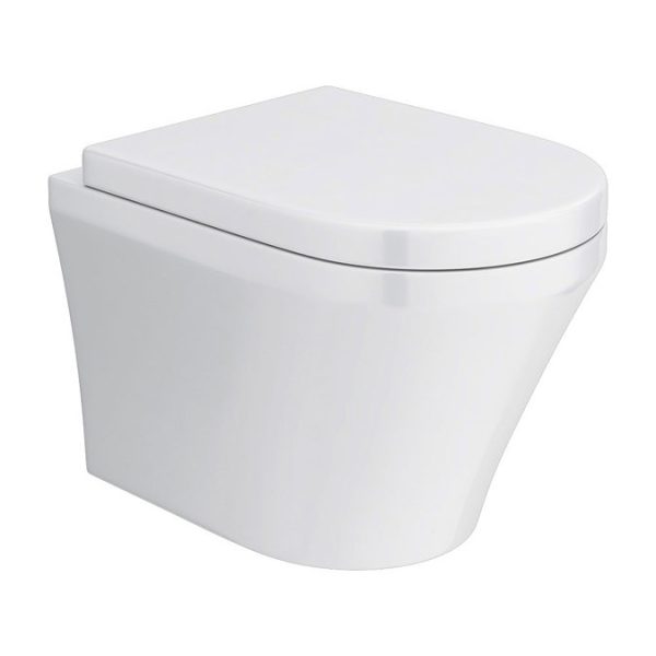 Hudson Reed Luna Round Wall Hung Toilet inc. Soft Close Seat - Image 3